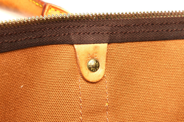 ルイ ヴィトン モノグラム キーポル　バンドリエール60 M41412 ブラウン 茶 PVC レザー ボストンバッグ ユニセックス LOUIS VUITTON 中古