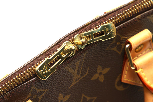 ルイ ヴィトン モノグラム アルマ M51130 ブラウン 茶 PVC レザー ハンドバッグ レディース LOUIS VUITTON 中古