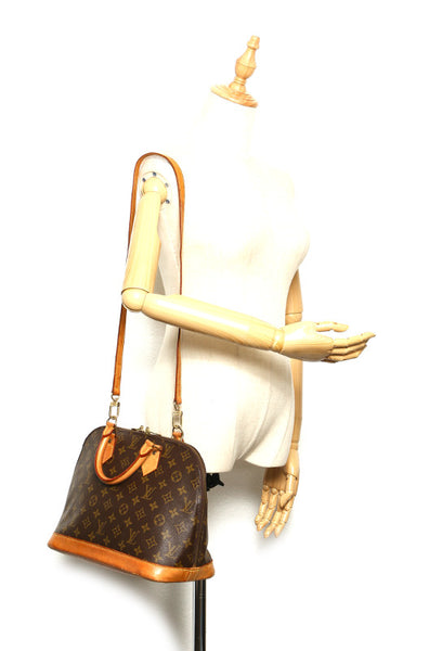 ルイ ヴィトン モノグラム アルマ Ｍ51130 ブラウン 茶 PVC レザー ハンドバッグ ユニセックス LOUIS VUITTON 中古