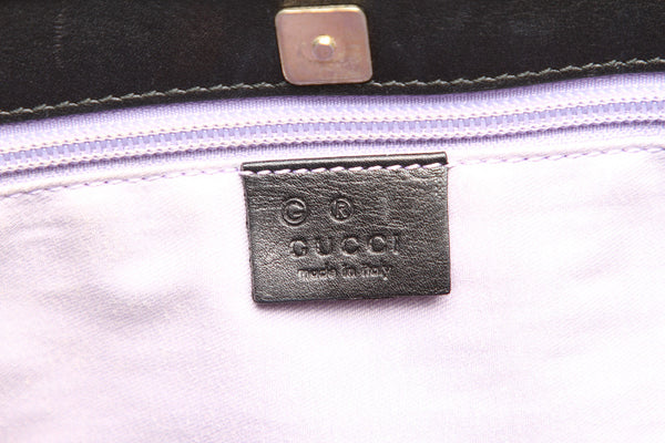 グッチ 257302 ブラック パテントレザー レザー トートバッグ レディース GUCCI 中古