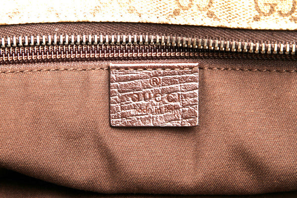 グッチ GGスプリーム 181084 ブラウン 茶 PVC レザー トートバッグ レディース GUCCI 中古