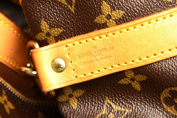 ルイ ヴィトン モノグラム キーポル バンドリエール 60 M41422 ブラウン 茶 PVC レザー ボストンバッグ ユニセックス LOUIS VUITTON 中古
