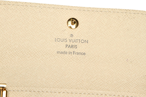 ルイ ヴィトン ミュルティクレ4 ダミエ アズール N60386 ホワイト 白 PVC レザー キーケース LOUIS VUITTON ユニセックス 中古