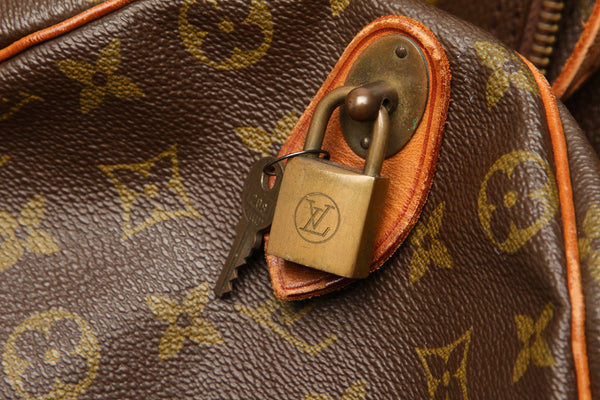 ルイ ヴィトン モノグラム キーポル50 M41416 ブラウン PVC レザー ボストンバッグ ユニセックス LOUIS VUITTON 中古