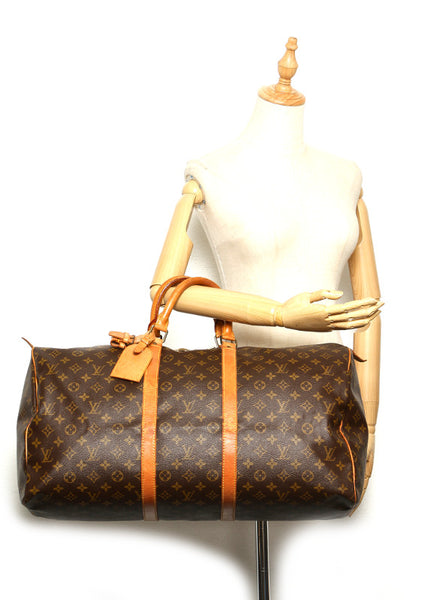 ルイ ヴィトン モノグラム キーポル55 M41424 ブラウン 茶 PVC レザー ボストンバッグ ユニセックス LOUIS VUITTON 中古