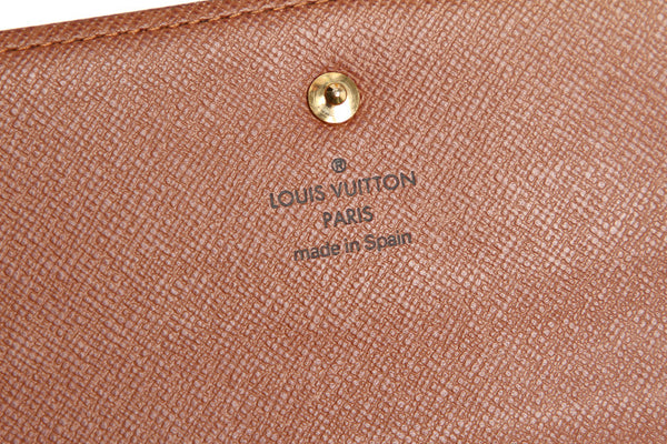 ルイ ヴィトン モノグラム パスポール M60135 ブラウン 茶 PVC レザー 長財布 LOUIS VUITTON ユニセックス 中古