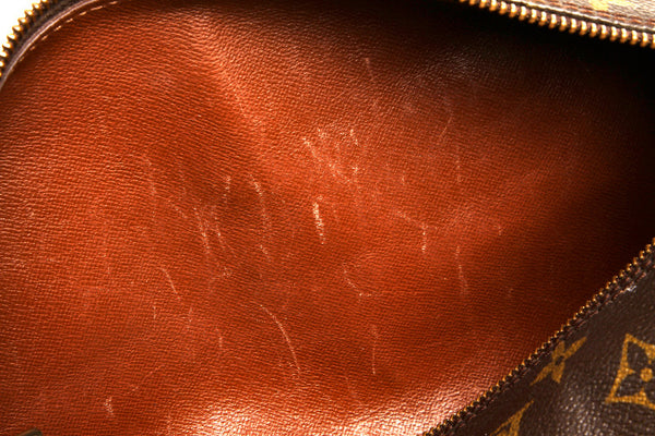 ルイ ヴィトン モノグラム パピヨン 30 M51365 ブラウン 茶 PVC レザー ハンドバッグ レディース LOUIS VUITTON 中古
