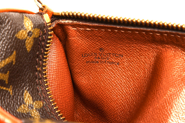 ルイ ヴィトン モノグラム パピヨン 30 M51365 ブラウン 茶 PVC レザー ハンドバッグ レディース LOUIS VUITTON 中古