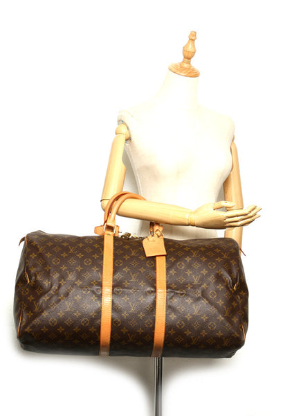 ルイ ヴィトン モノグラム キーポル50 M41426 ブラウン PVC レザー ボストンバッグ ユニセックス LOUIS VUITTON 中古