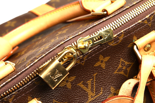 ルイ ヴィトン モノグラム キーポル50 M41426 ブラウン PVC レザー ボストンバッグ ユニセックス LOUIS VUITTON 中古