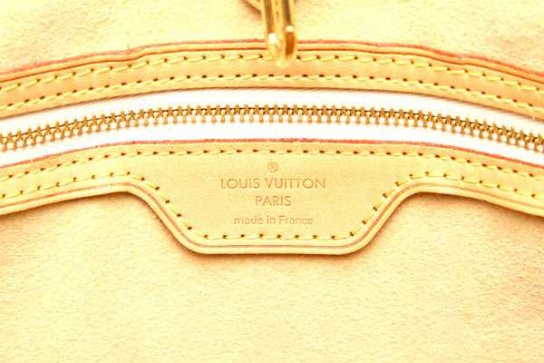 ルイ ヴィトン ダミエ アズール ハムステッドPM N51207 ホワイト 白 PVC レザー ハンドバッグ レディース LOUIS VUITTON 中古