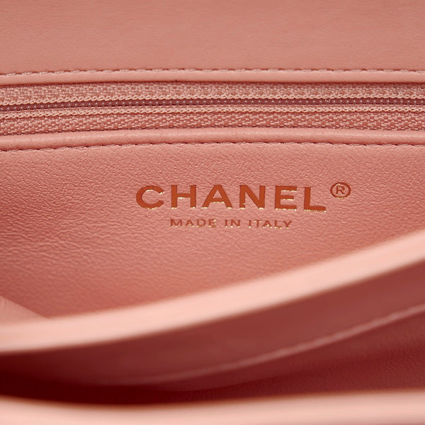 シャネル マトラッセ トレンディCC ピンク ラムスキン ハンドバッグ ショルダーバッグ 2WAY レディース CHANEL 【中古】