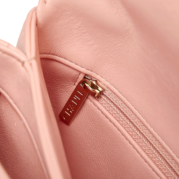 シャネル マトラッセ トレンディCC ピンク ラムスキン ハンドバッグ ショルダーバッグ 2WAY レディース CHANEL 【中古】
