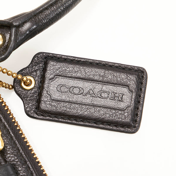 コーチ レザー2Wayトートバッグ　 18641 ブラック レザー トートバック ショルダバッグ 2WAY  レディース COACH 【中古】