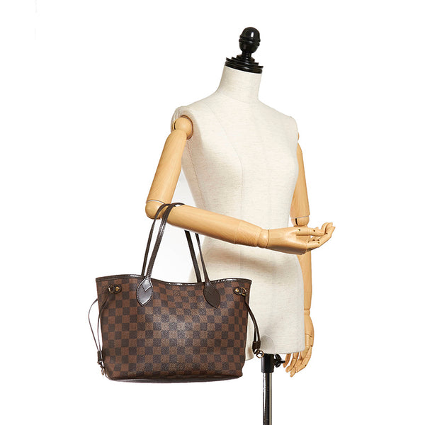 ルイ ヴィトン ダミエ ネヴァーフルPM N41359  ブラウン PVC レザー トートバッグ レディース LOUIS VUITTON 【中古】