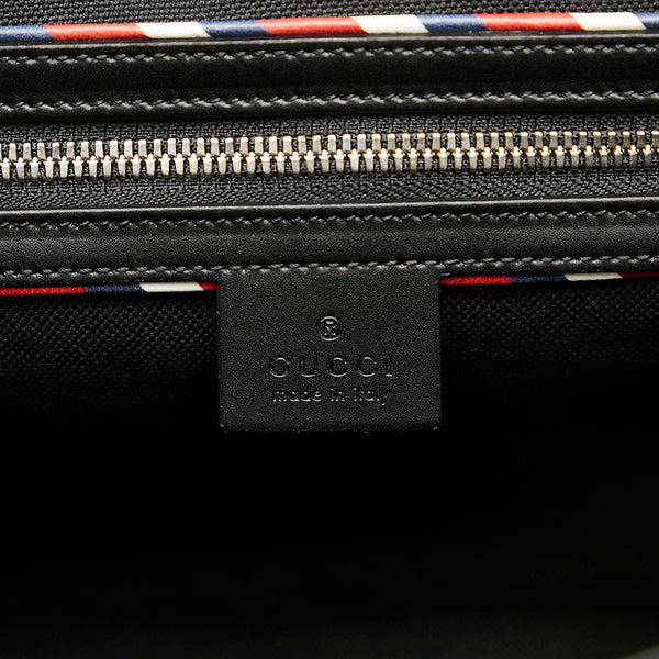 グッチ GGスプリーム ナイトクーリエ ワッペン 474138 ブラック PVC ショルダーバッグ メンズ GUCCI 【中古】