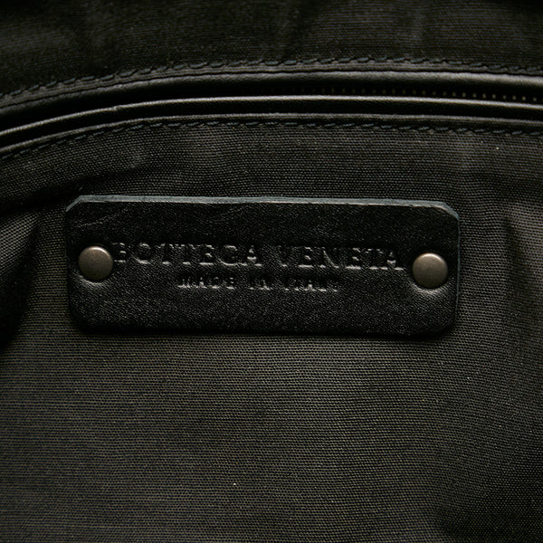 ボッテガヴェネタ イントレチャート ブラック レザー セカンドバッグ メンズ BOTTEGAVENETA 【中古】