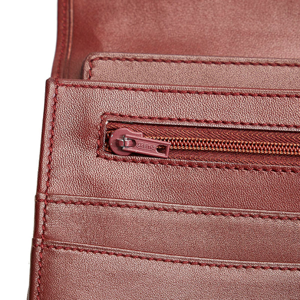 カルティエ マストライン ワインレッド レザー セカンドバッグ レディース CARTIER 【中古】