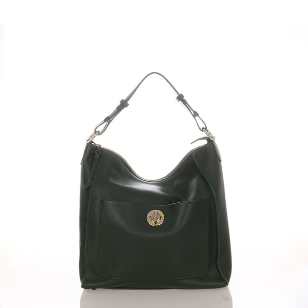 コールハーン グリーン レザー ハンドバッグ ショルダーバッグ 2WAY レディース COLE HAAN 【中古】