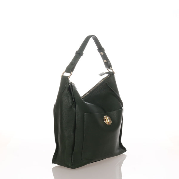 コールハーン グリーン レザー ハンドバッグ ショルダーバッグ 2WAY レディース COLE HAAN 【中古】