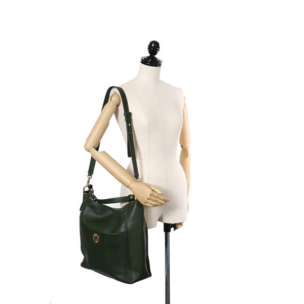 コールハーン グリーン レザー ハンドバッグ ショルダーバッグ 2WAY レディース COLE HAAN 【中古】