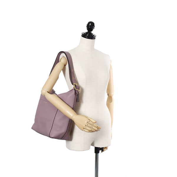 コーチ 25678 ピンク パープル レザー ワンショルダー レディース COACH 【中古】