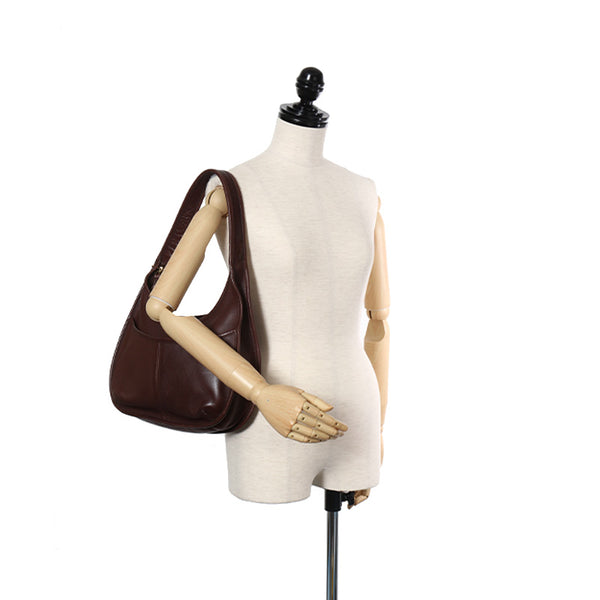 コーチ DOP-9033 ブラウン レザー ショルダーバッグ レディース COACH 【中古】