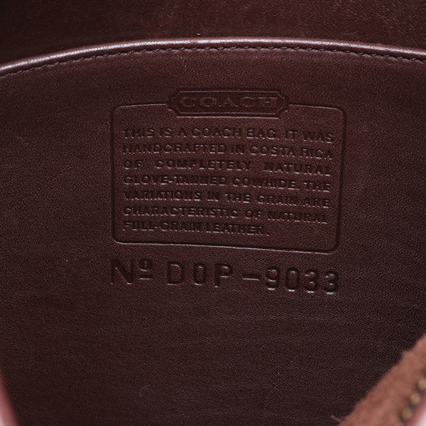 コーチ DOP-9033 ブラウン レザー ショルダーバッグ レディース COACH 【中古】