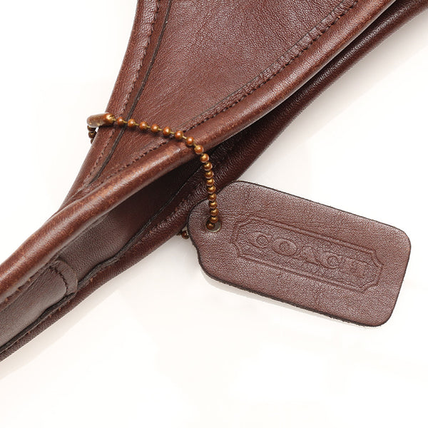 コーチ DOP-9033 ブラウン レザー ショルダーバッグ レディース COACH 【中古】