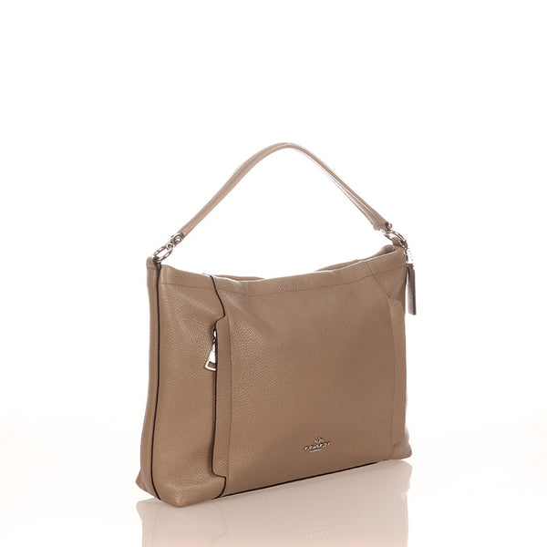 コーチ 24770 ベージュ レザー ハンドバッグ ショルダーバッグ 2WAY レディース COACH 【中古】