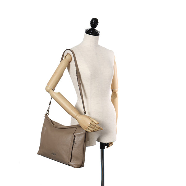 コーチ 24770 ベージュ レザー ハンドバッグ ショルダーバッグ 2WAY レディース COACH 【中古】