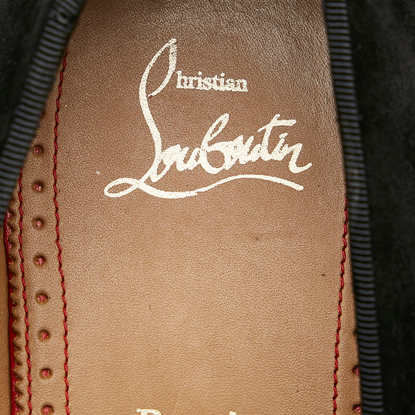 クリスチャンルブタン Rossini Flat ブラック スウェード スリッポン メンズ Christian Louboutin 【中古】