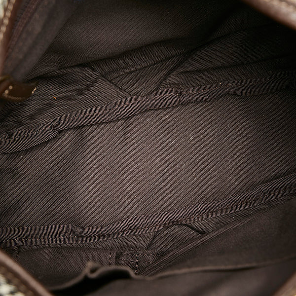 バーバリーブルーレーベル チェック カーキ ナイロン レザー ハンドバッグ ショルダーバッグ 2WAY レディース BURBERRY BLUE LABEL 【中古】