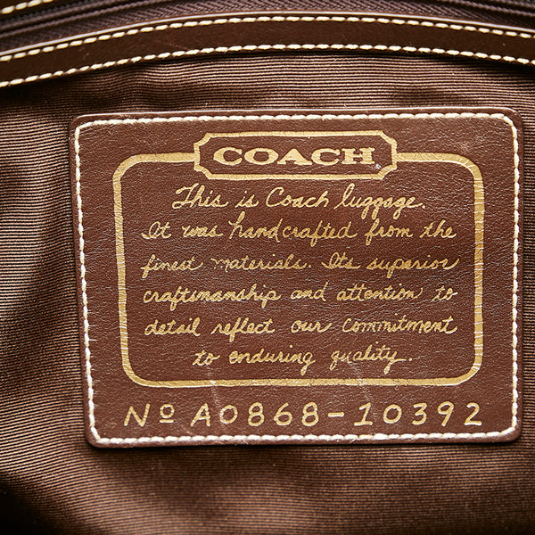 コーチ シグネチャー ボストンバッグ 10392 ベージュ ブラウン キャンバス レザー レディース COACH 【中古】