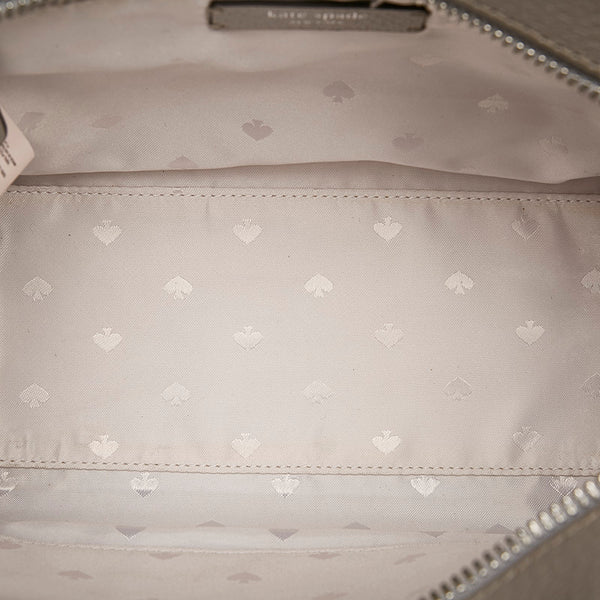 ケイトスペード グレー レザー ハンドバッグ ショルダーバッグ 2way レディース Kate Spade 【中古】