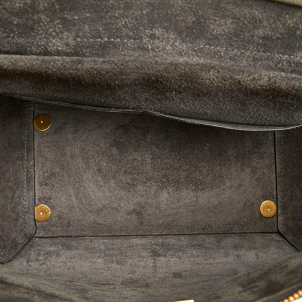 セリーヌ ベルトバッグ グレー レザー ハンドバッグ ショルダーバッグ 2WAY レディース CELINE 中古