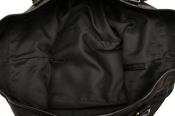 フェンディ 虎柄 8BH115 ブラック キャンバス レザー トートバッグ レディース FENDI 中古