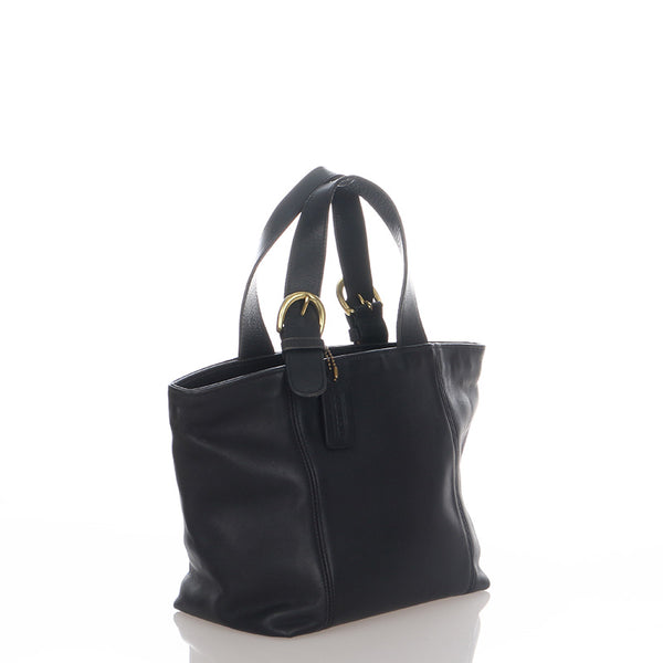 コーチ 4133 ブラック レザー ハンドバッグ レディース COACH 【中古】