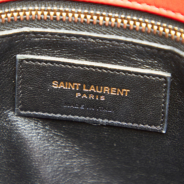 イヴ サンローラン レッド レザー ハンドバッグ レディース YVES SAINT LAURENT 中古