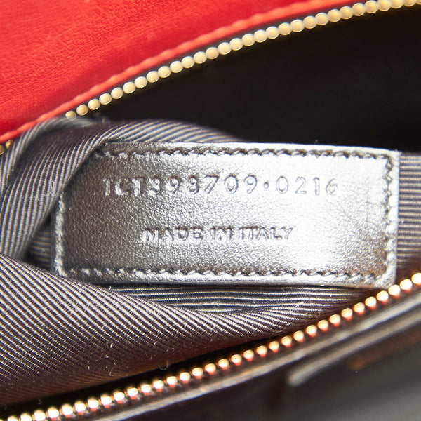 イヴ サンローラン レッド レザー ハンドバッグ レディース YVES SAINT LAURENT 中古
