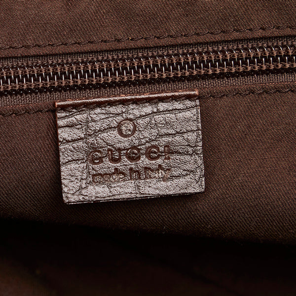 グッチ GGスプリーム 141976 ベージュ ブラウン PVC レザー ハンドバッグ レディース GUCCI 【中古】