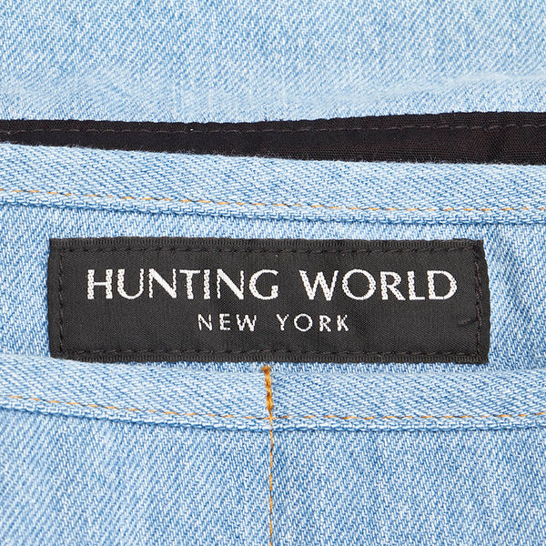 ハンティングワールド エレファント ブルー デニム ショルダーバッグ レディース HUNTING WORLD 【中古】