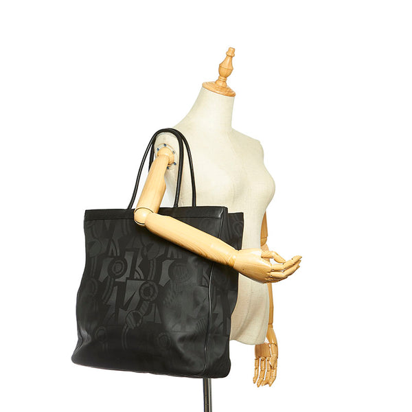 サルヴァトーレフェラガモ AU-21 6771 ブラック PVC レザー トートバッグ レディース Salvatore Ferragamo 中古