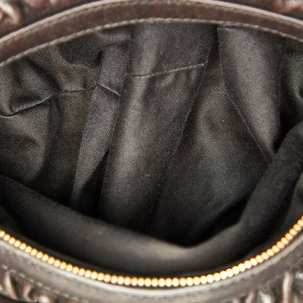 ミュウミュウ ブラウン レザー ハンドバッグ ショルダーバッグ 2WAY レディース MIUMIU 中古