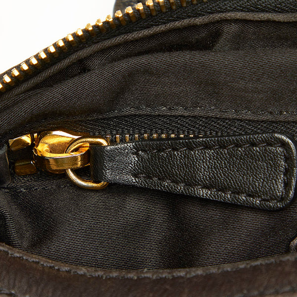 ミュウミュウ ブラウン レザー ハンドバッグ ショルダーバッグ 2WAY レディース MIUMIU 中古