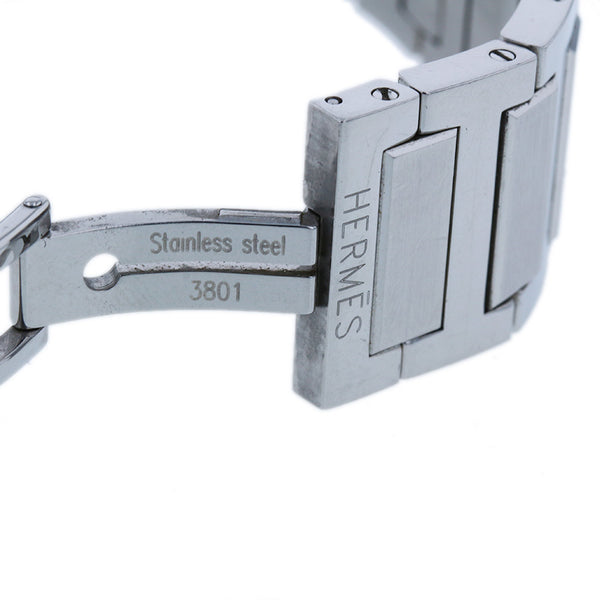 エルメス タンデム TA1.710 ブラック シルバー ステンレススチール 腕時計 メンズ HERMES クオーツ ブラック文字盤 【中古】