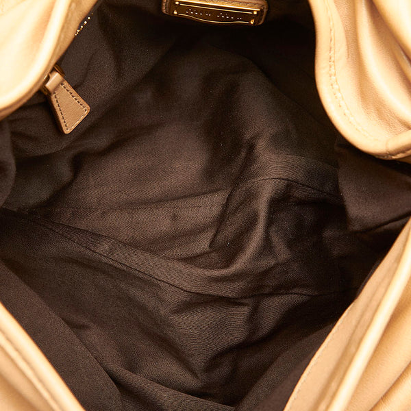 ミュウミュウ ベージュ レザー ハンドバッグ ショルダーバッグ 2WAY レディース MIUMIU 中古