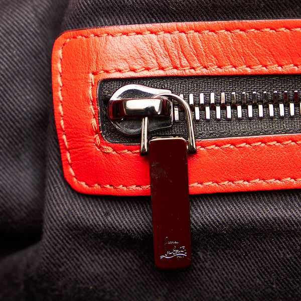 クリスチャンルブタン スパイクスタッズ ブラック レザー リュック バックパック  メンズ Christian Louboutin 【中古】