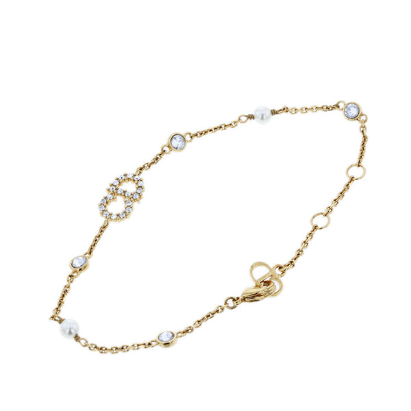 クリスチャンディオール ゴールド メッキ クレール ディー リュヌ ブレスレット レディース Christian Dior 【中古】