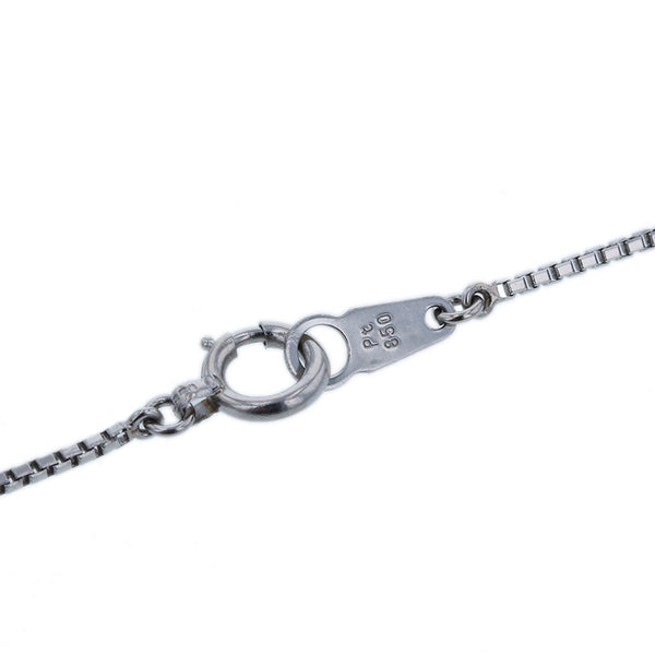 Pt900 プラチナ Pt850 プラチナ クリソべリルキャッツアイ1.64ct ダイヤ0.31ct キャッツアイ ネックレス レディース 【中古】